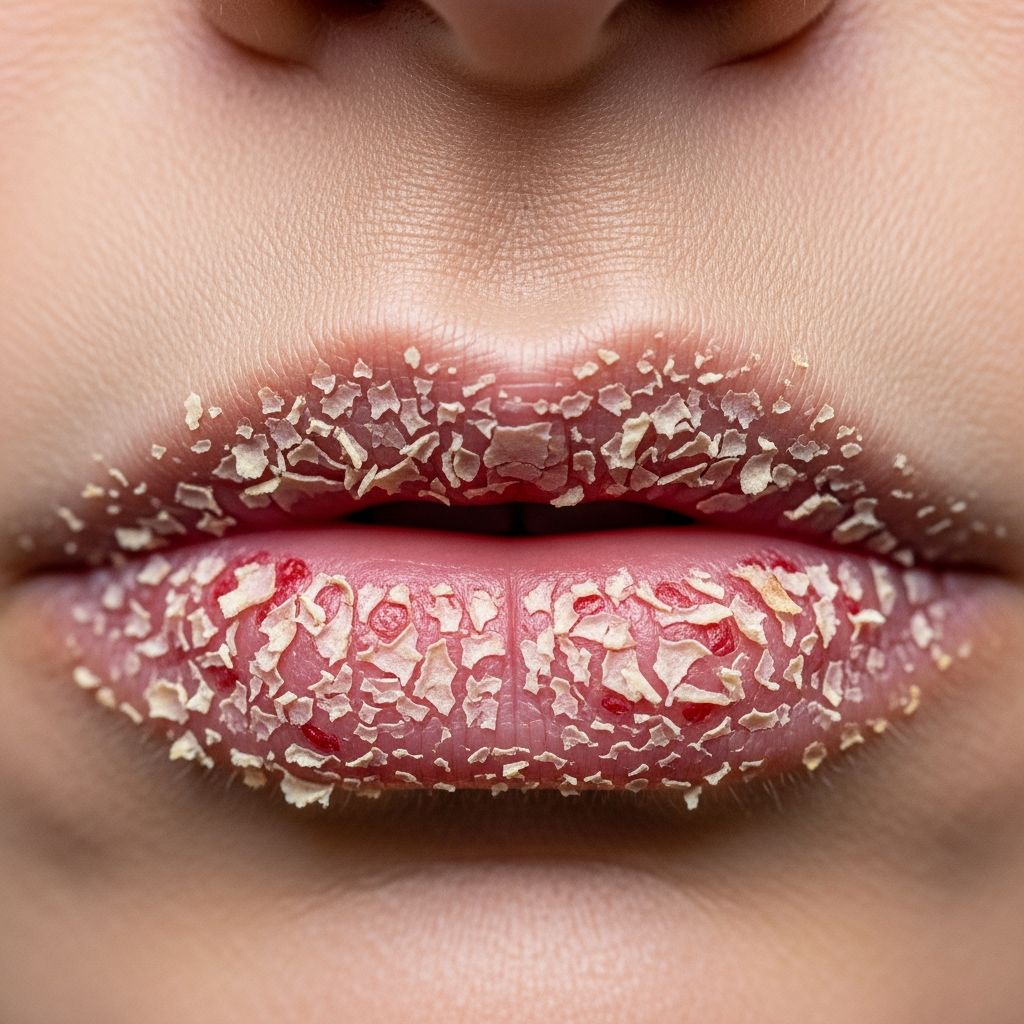 Understanding the causes, symptoms, diagnosis, and management of persistent lip peeling in exfoliative cheilitis.