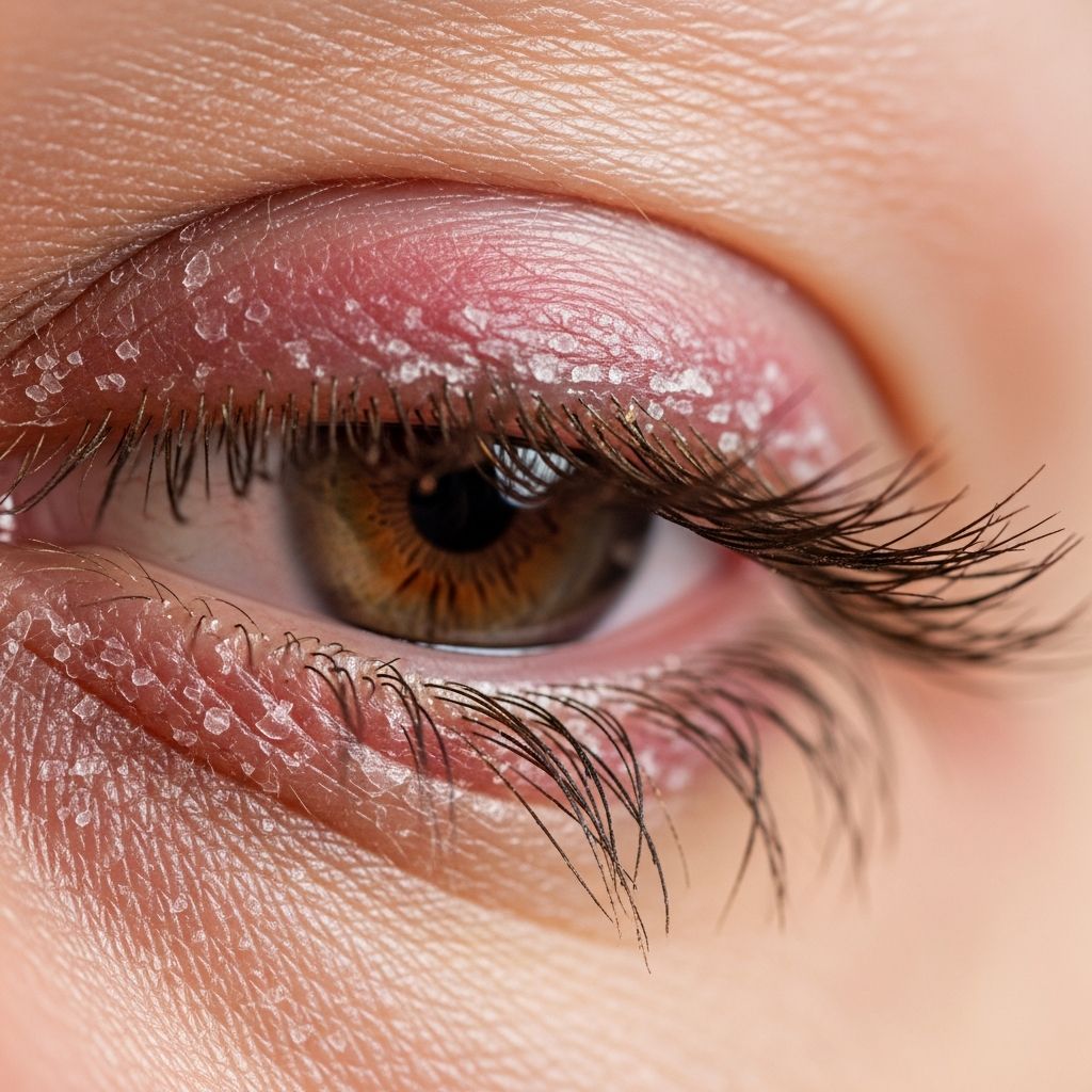 Comprehensive visual guide to eyelid dermatitis: Identify types, causes, symptoms, and treatments through clinical images.