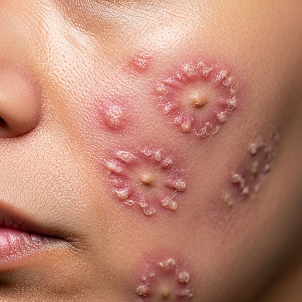 Rare persistent facial papulosquamous lesions resistant to treatment: clinical features, diagnosis, and management challenges.