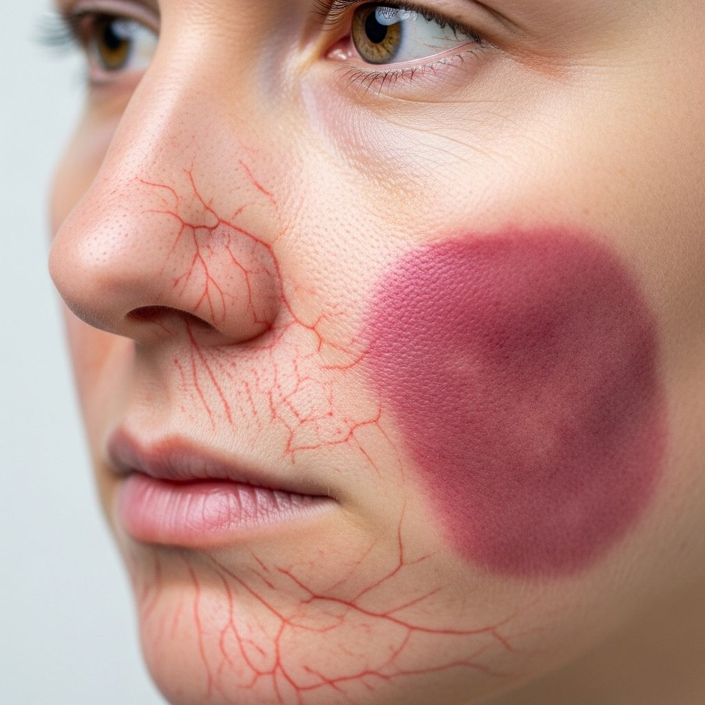Effective laser and medical treatments for facial red veins, telangiectasia, and vascular birthmarks like port wine stains.