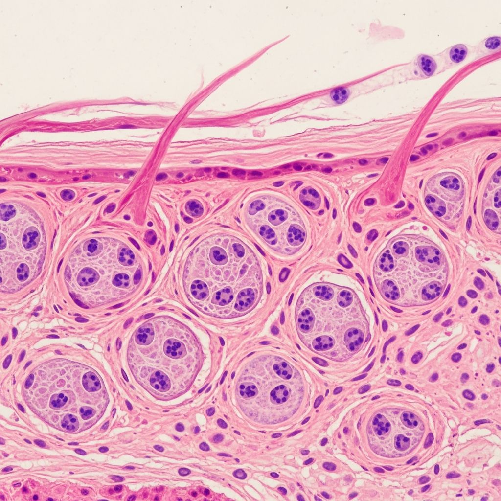 Detailed pathology of Hailey-Hailey disease, a genetic blistering disorder with acantholysis in intertriginous areas.