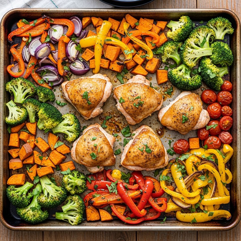 Easy, nutritious sheet pan dinners packed with protein for busy families.