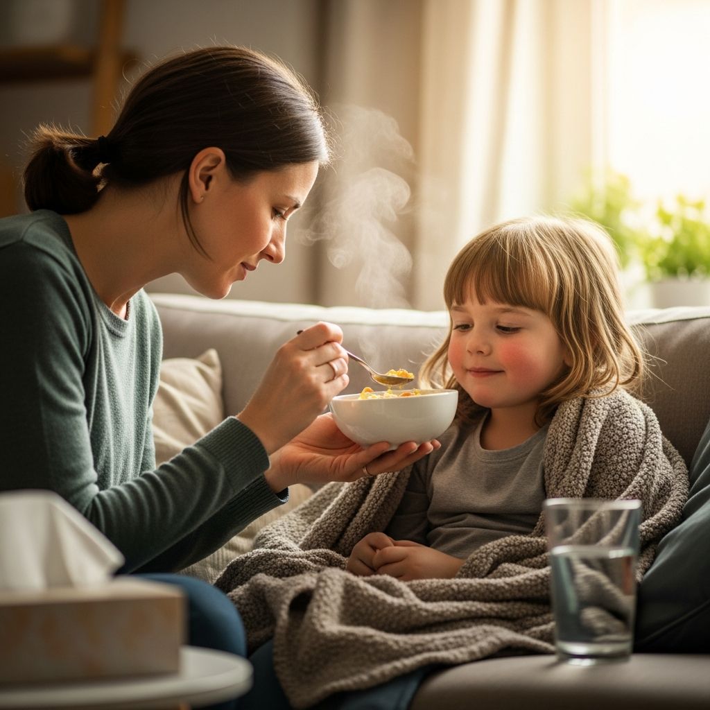 Expert tips from registered dietitian nutritionists on nourishing sick kids with hydration, easy foods, and recovery strategies.