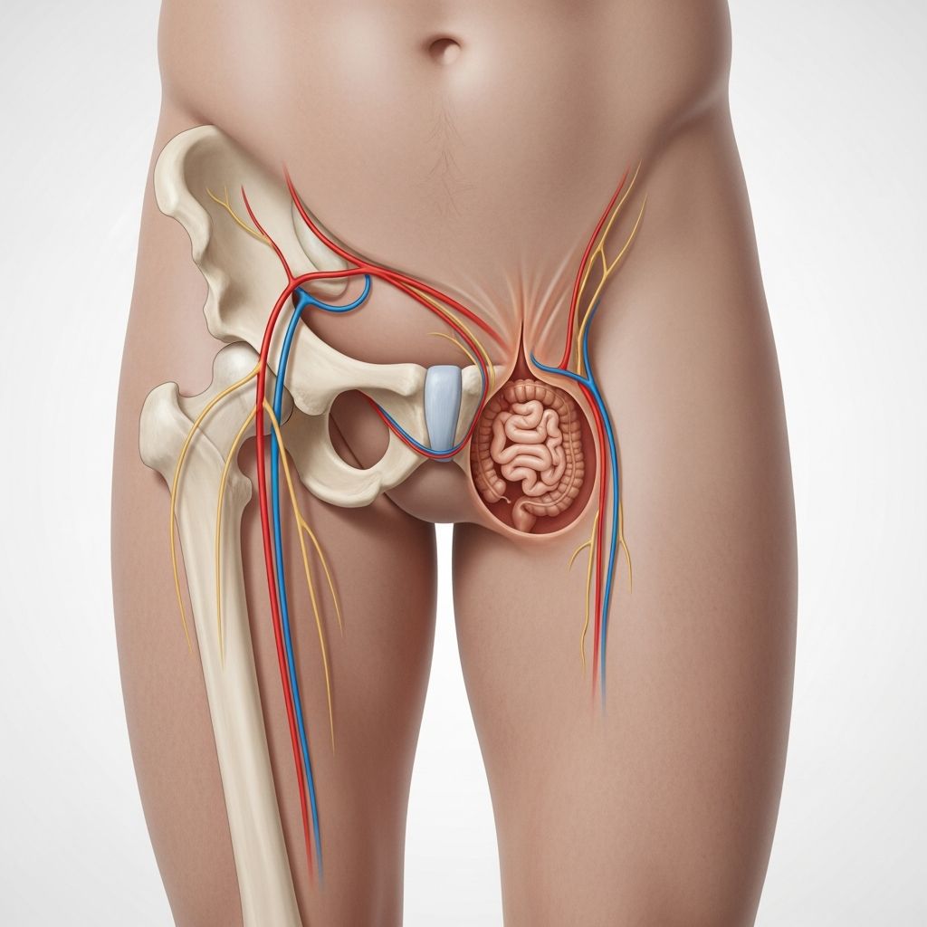 Understand femoral hernia symptoms, causes, diagnosis, treatment options, and recovery for this serious groin condition.