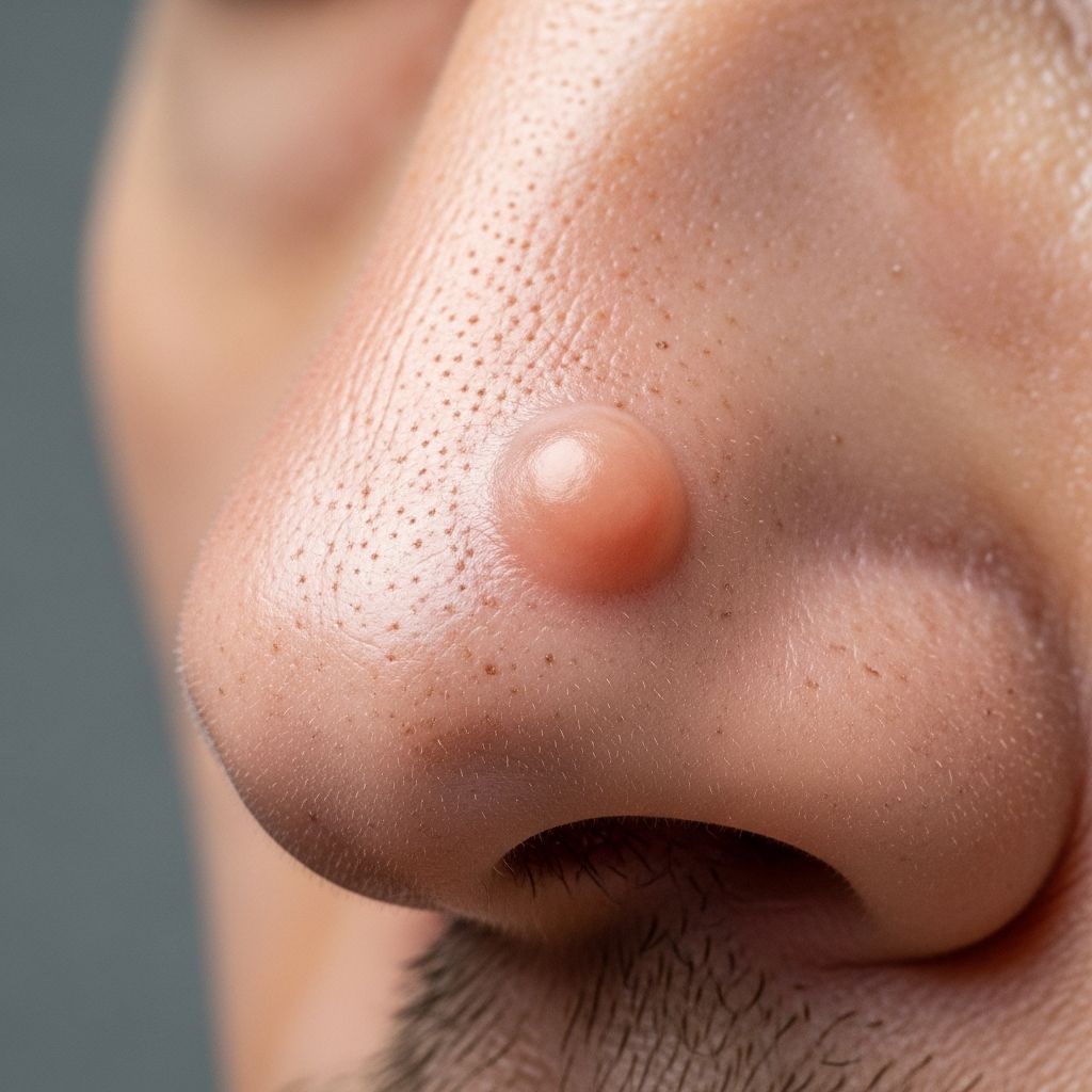 Understanding the common, harmless skin lesion on the nose: causes, diagnosis, and cosmetic removal options.
