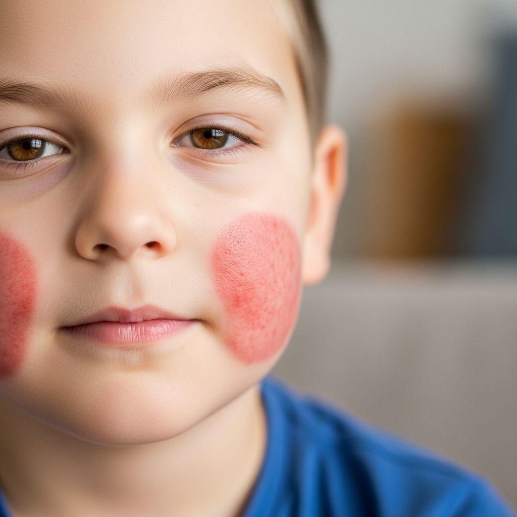 Recognize the slapped cheek rash and other signs of fifth disease, a common viral illness in children.