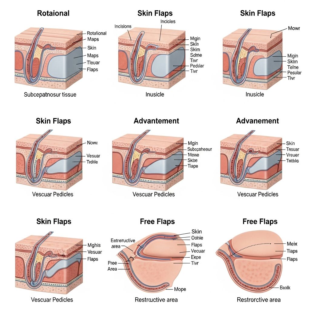 Comprehensive guide to skin flaps in dermatologic surgery for optimal wound closure and reconstruction.