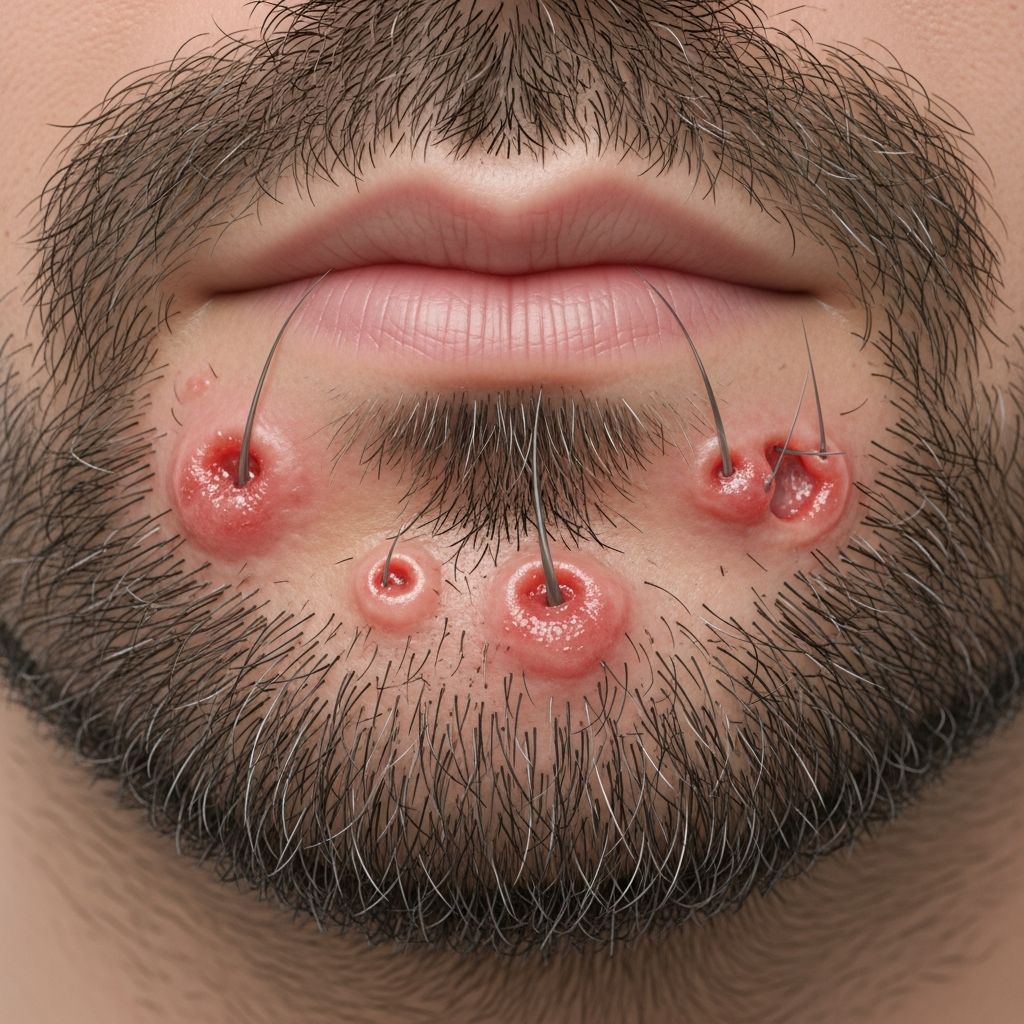 Understanding the causes, symptoms, and effective management of itchy beard-area folliculitis from shaving irritation.