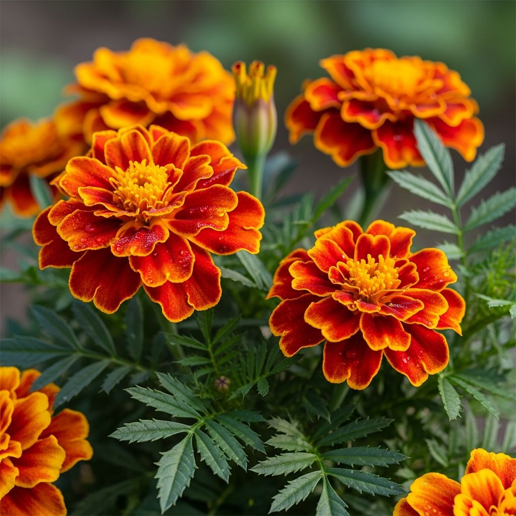 Discover the therapeutic uses of French marigold (Tagetes patula) in dermatology, from wound healing to anti-inflammatory applications.
