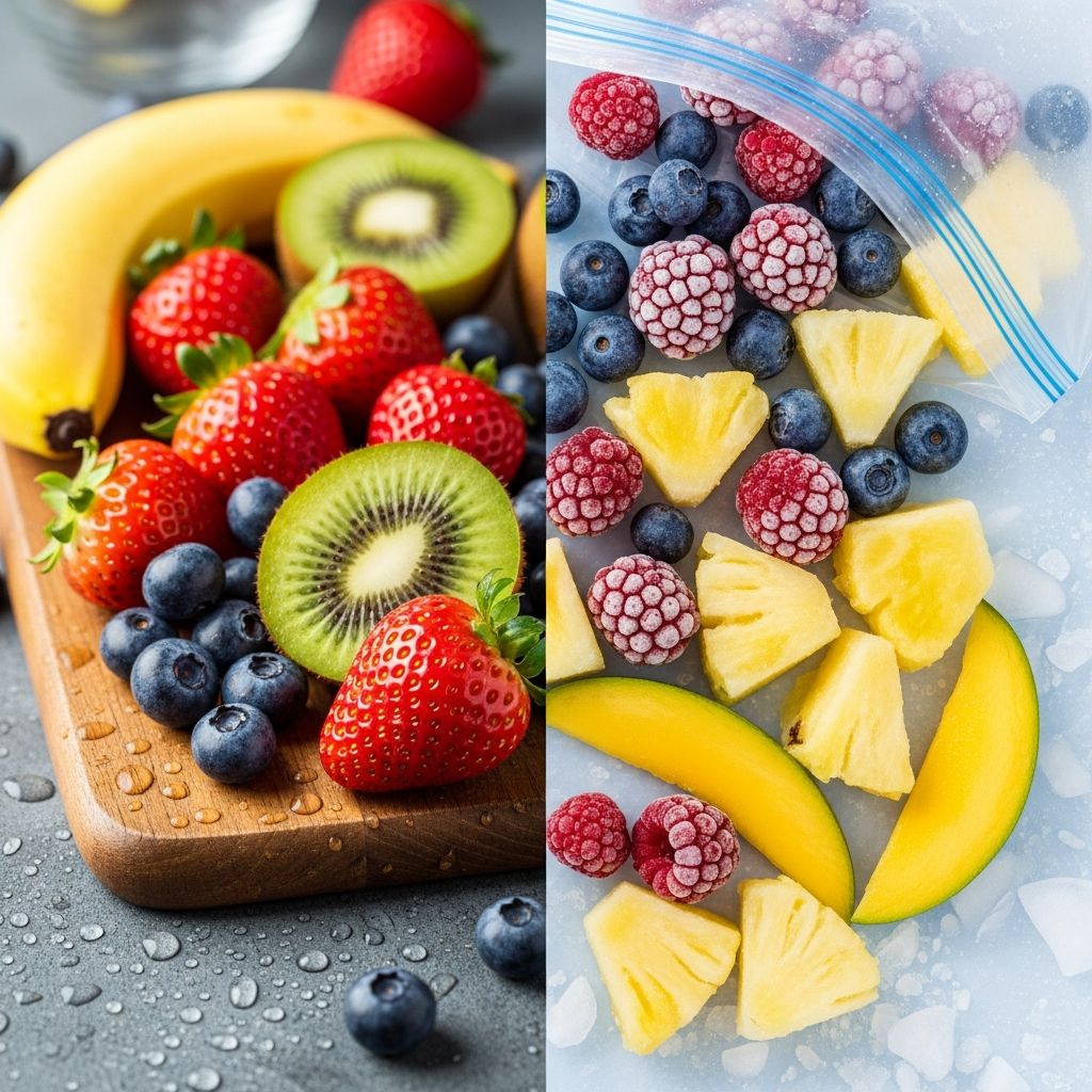 Discover the nutritional differences, benefits, and risks of frozen and fresh fruit to make informed dietary choices.