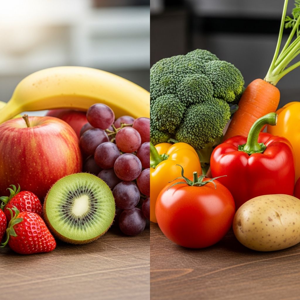 Discover key differences between fruits and vegetables, their health benefits, and how to incorporate more into your diet for optimal wellness.