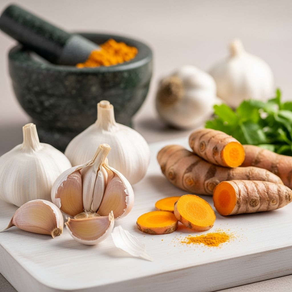 Discover the powerful health benefits of combining garlic and turmeric for anti-inflammatory, antioxidant, and immune support.
