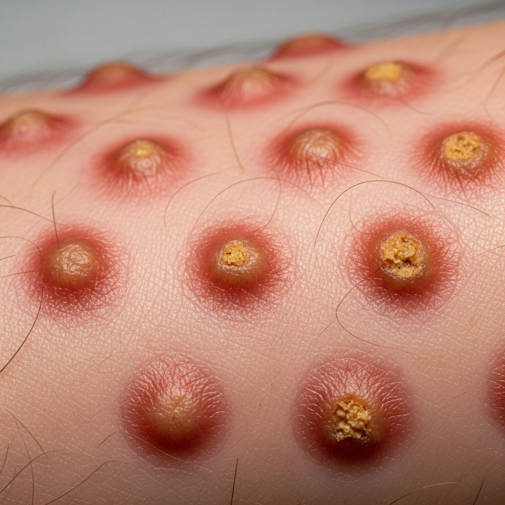 Rare skin disorder with hundreds of keratoacanthoma-like papules causing significant morbidity and treatment challenges.