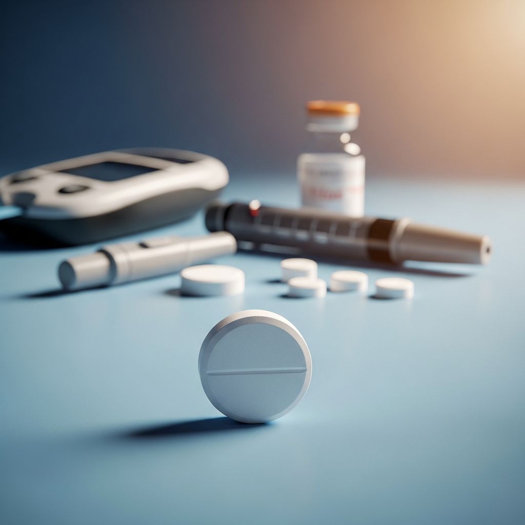 Glibenclamide (glyburide) is a sulfonylurea medication used to help control blood sugar in type 2 diabetes when diet and exercise are insufficient.