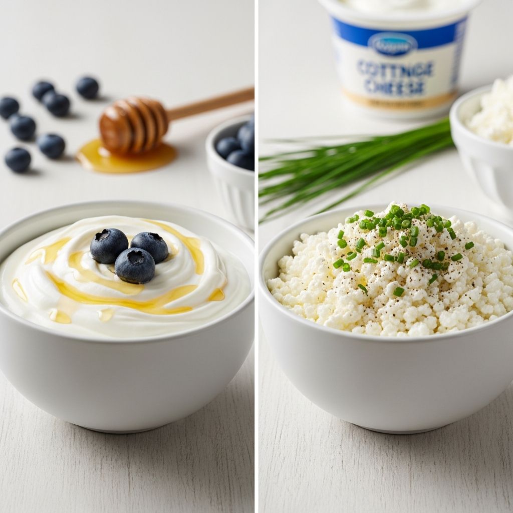 Compare Greek yogurt and cottage cheese nutrition, benefits, and which dairy choice suits your health goals best.
