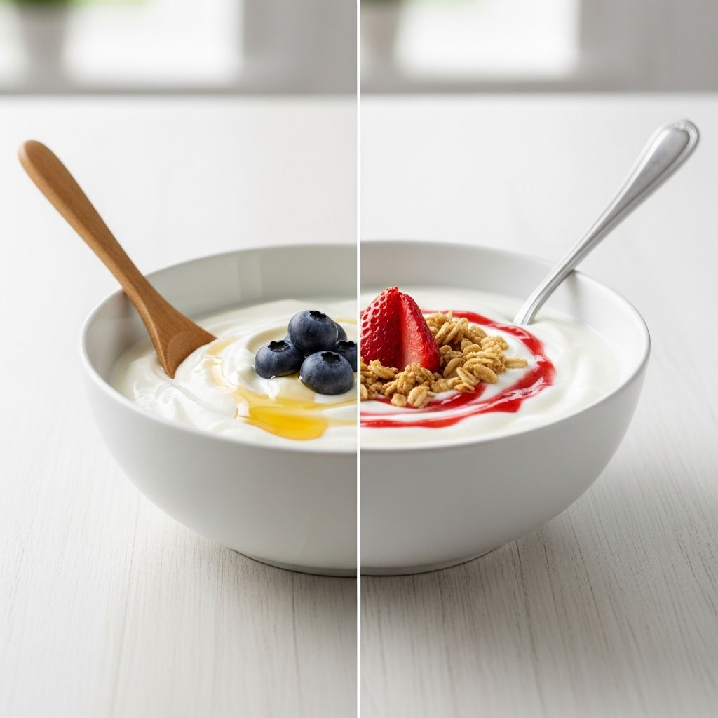 Compare Greek and regular yogurt: protein, calcium, probiotics, and health benefits explained.