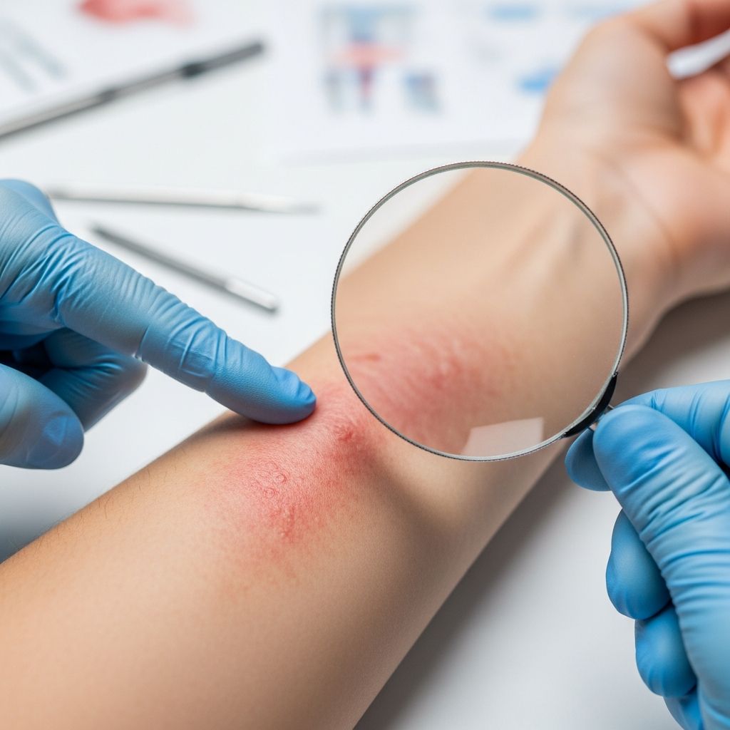 Comprehensive guidelines on diagnosing and assessing eczema through history, examination, and severity scoring for optimal patient care.