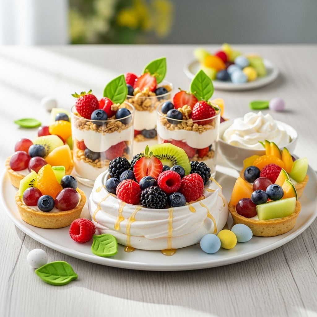 Delight in guilt-free Easter treats featuring vibrant fresh fruits, lighter ingredients, and simple recipes perfect for spring celebrations.