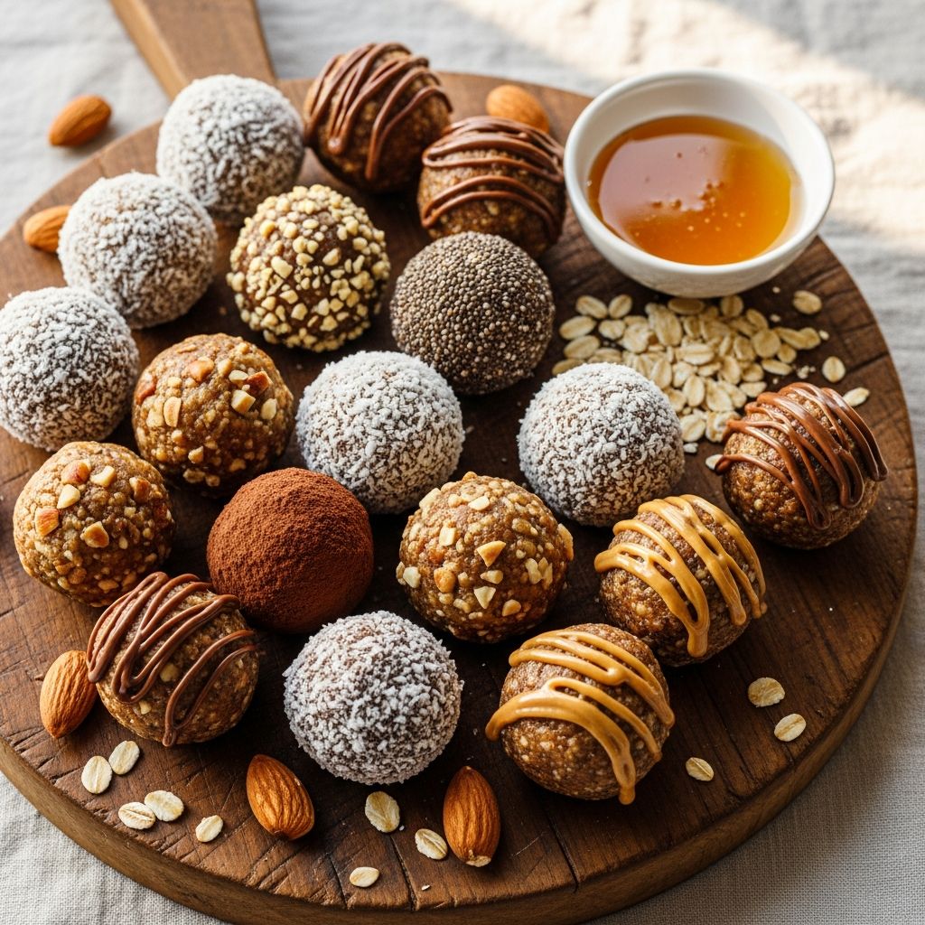 Discover 30+ nutritious no-bake energy ball recipes packed with protein, fiber and healthy fats for on-the-go snacking.