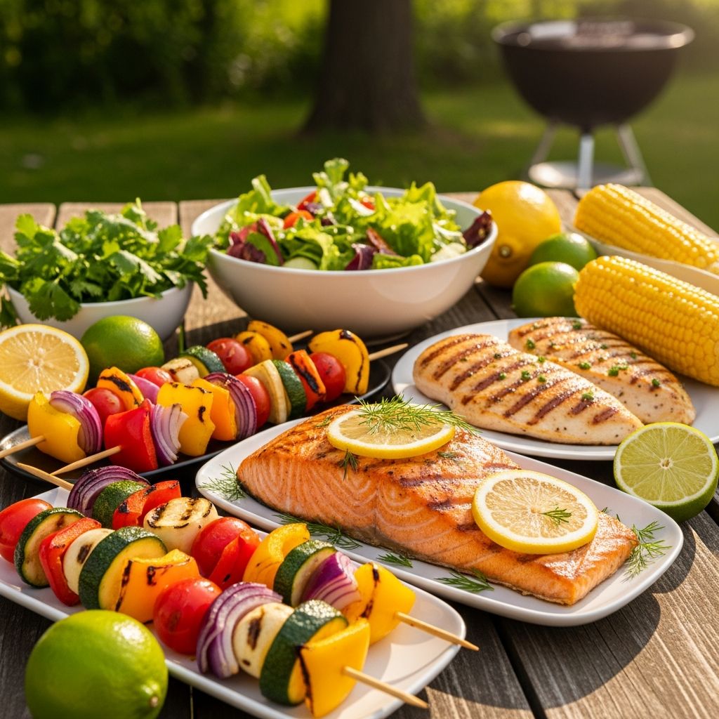 Discover 30+ delicious, nutritious grilling recipes perfect for summer barbecues, featuring lean proteins, fresh veggies, and vibrant flavors.