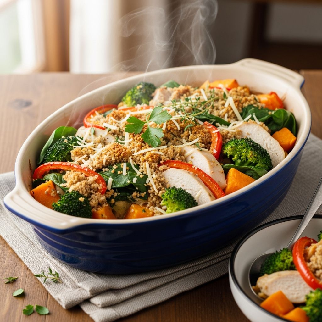 Delicious casserole dinners that support heart health and reduce inflammation with nutrient-packed ingredients.