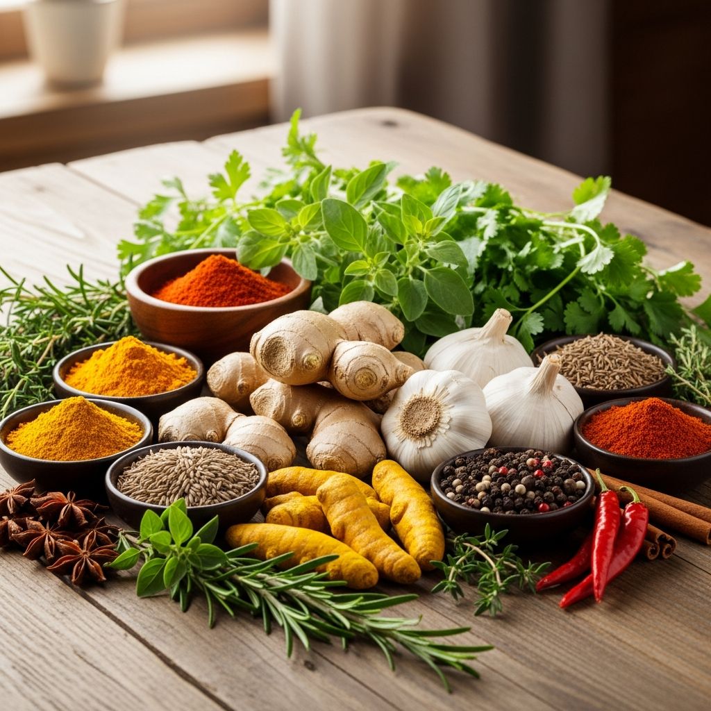 Discover powerful herbs and spices that strengthen your immune system, fight inflammation, and promote overall health naturally.