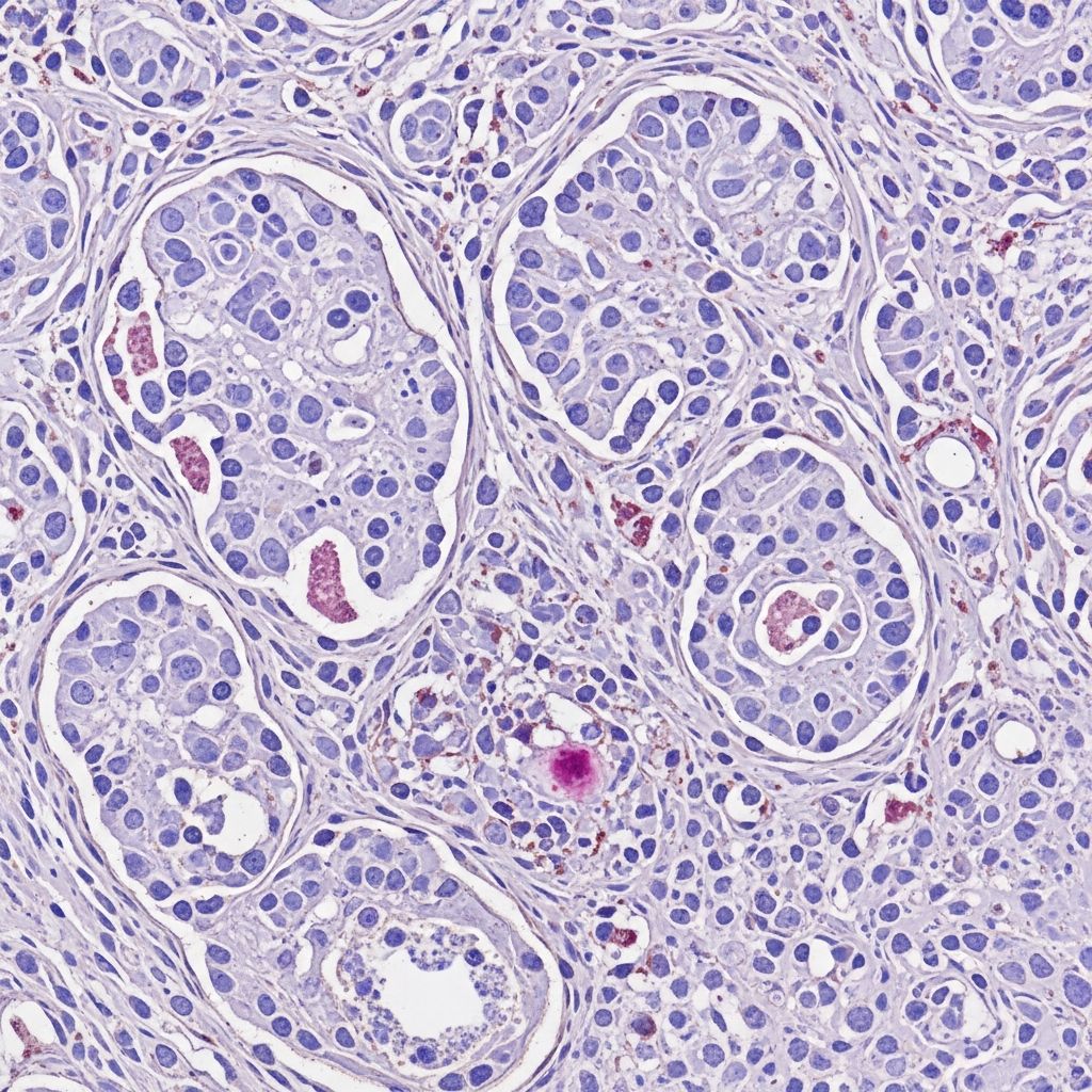Hidradenocarcinoma Pathology: Clinical, Histology, IHC Guide Detailed pathology of hidradenocarcinoma, a rare aggressive sweat gland carcinoma with diagnostic challenges and metastasis risks.