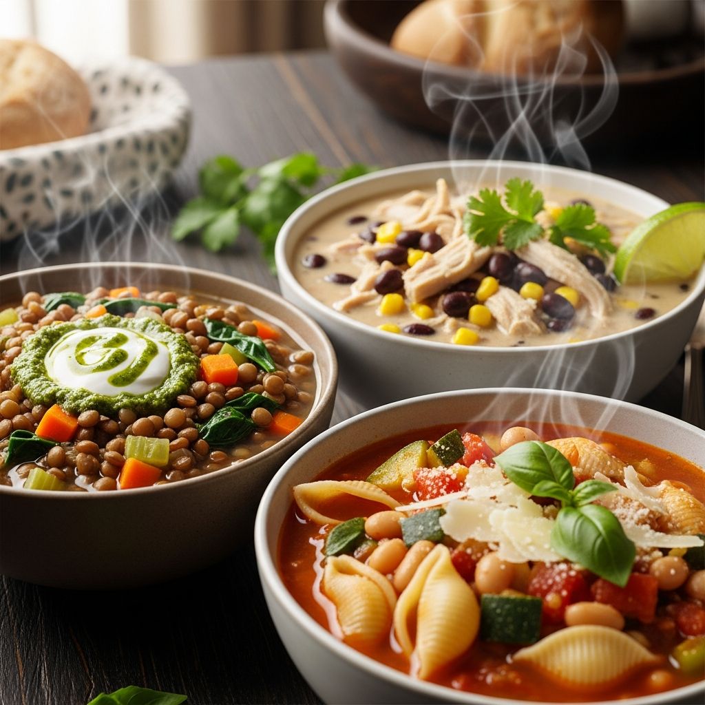 16 nourishing soup recipes loaded with fiber and protein to keep you satisfied through the evening.