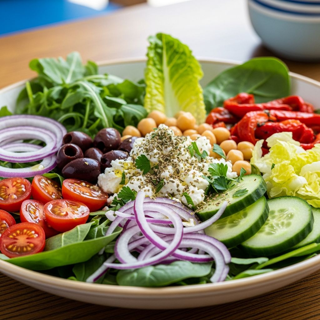 Discover 25 delicious high-fiber salad recipes inspired by the Mediterranean diet, packed with veggies, legumes, and heart-healthy fats for optimal health.
