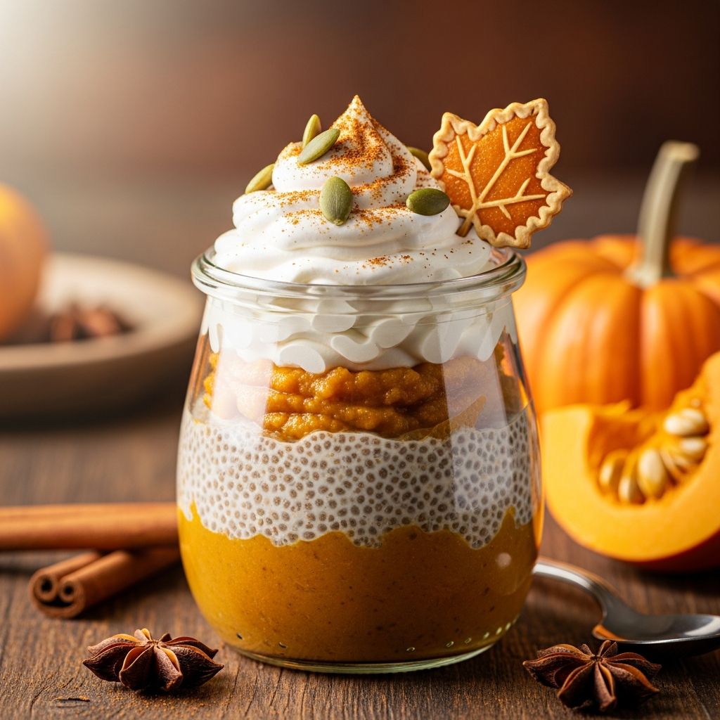 Creamy, no-bake pumpkin pie chia pudding packed with fiber, protein and fall flavors for breakfast or dessert.