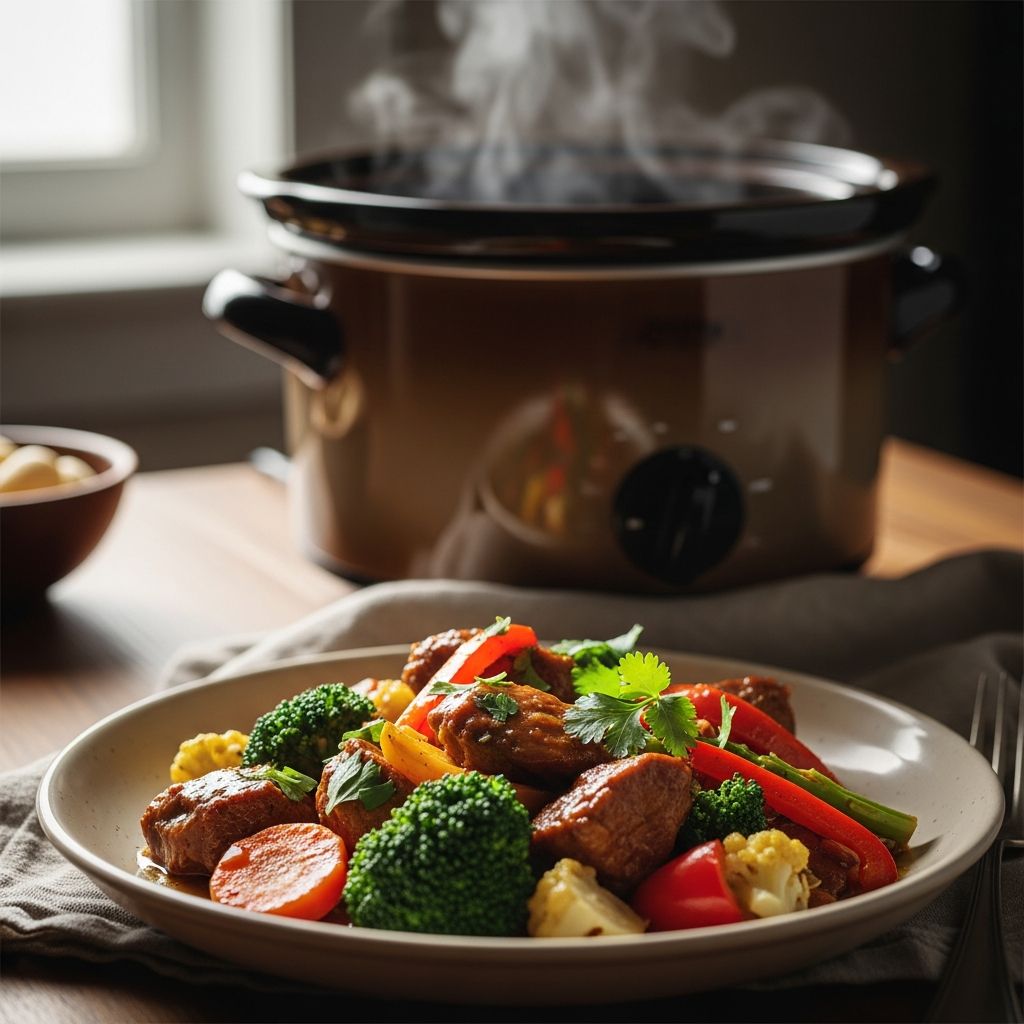 Satisfy your hunger with these flavorful slow cooker dinners, each packing at least 30g protein under 400 calories for easy weight management.