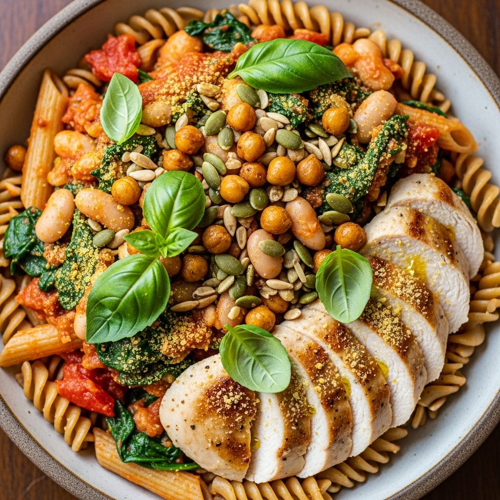 Delicious pasta dishes packed with protein and fiber to keep you full and energized all day long.