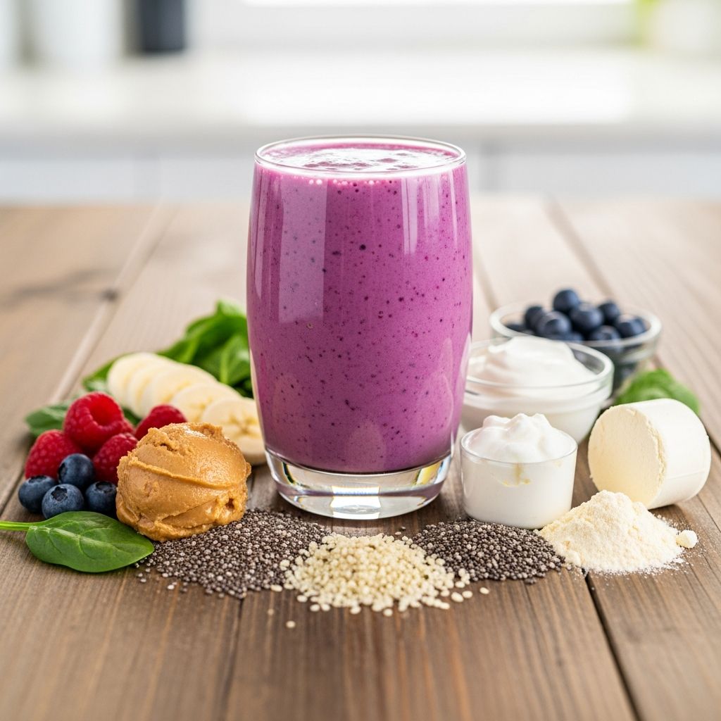 Boost your smoothies with these 12 nutrient-packed, high-protein ingredients for sustained energy, muscle support, and delicious flavor.