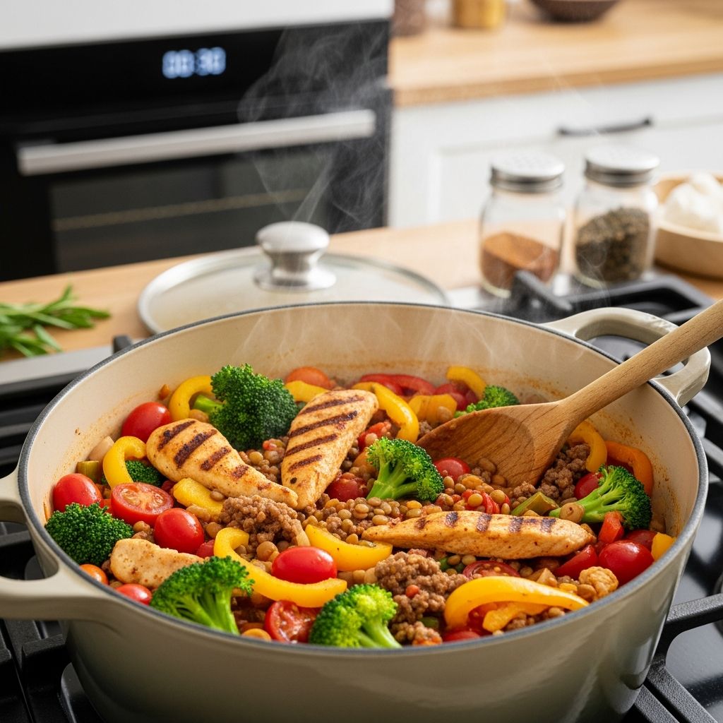 Discover 20+ delicious high-protein one-pot meals that cook in just 30 minutes for effortless healthy eating and muscle support.
