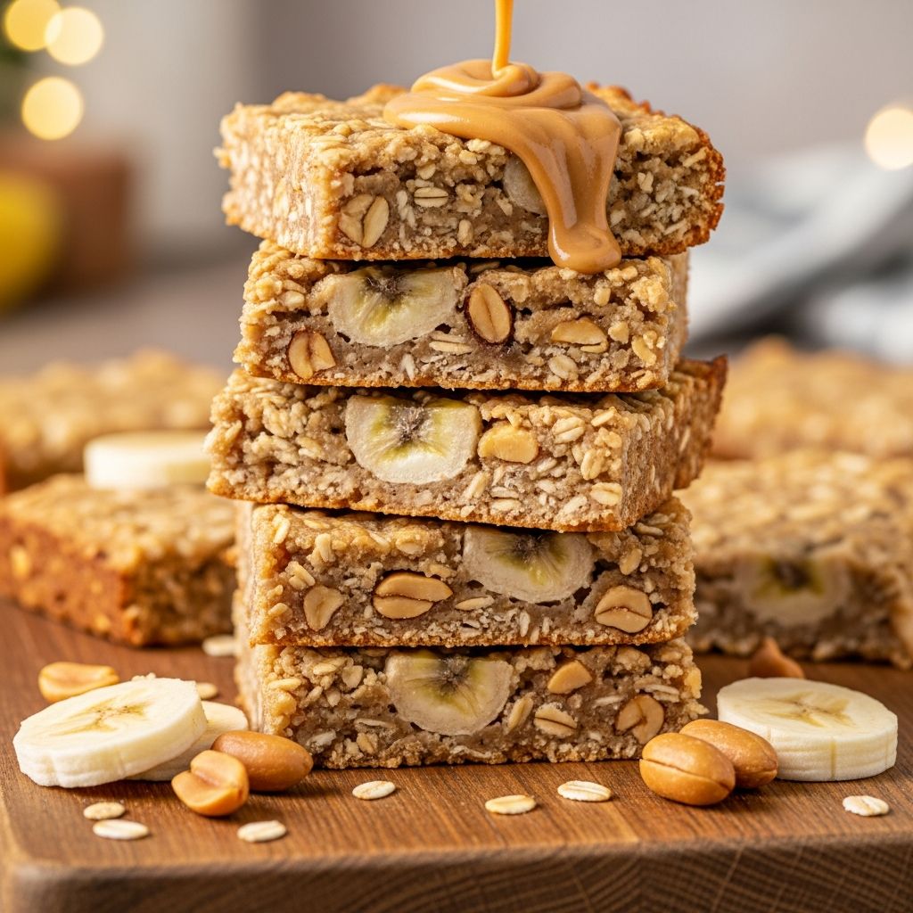 Delicious, no-bake bars packed with protein from peanut butter and Greek yogurt, perfect for breakfast or snacks.