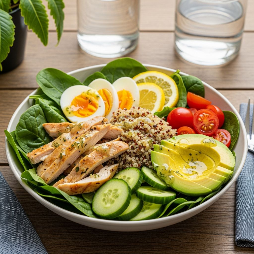 Delicious high-protein salads that promote satiety, support muscle maintenance, and aid sustainable weight loss with balanced nutrition.