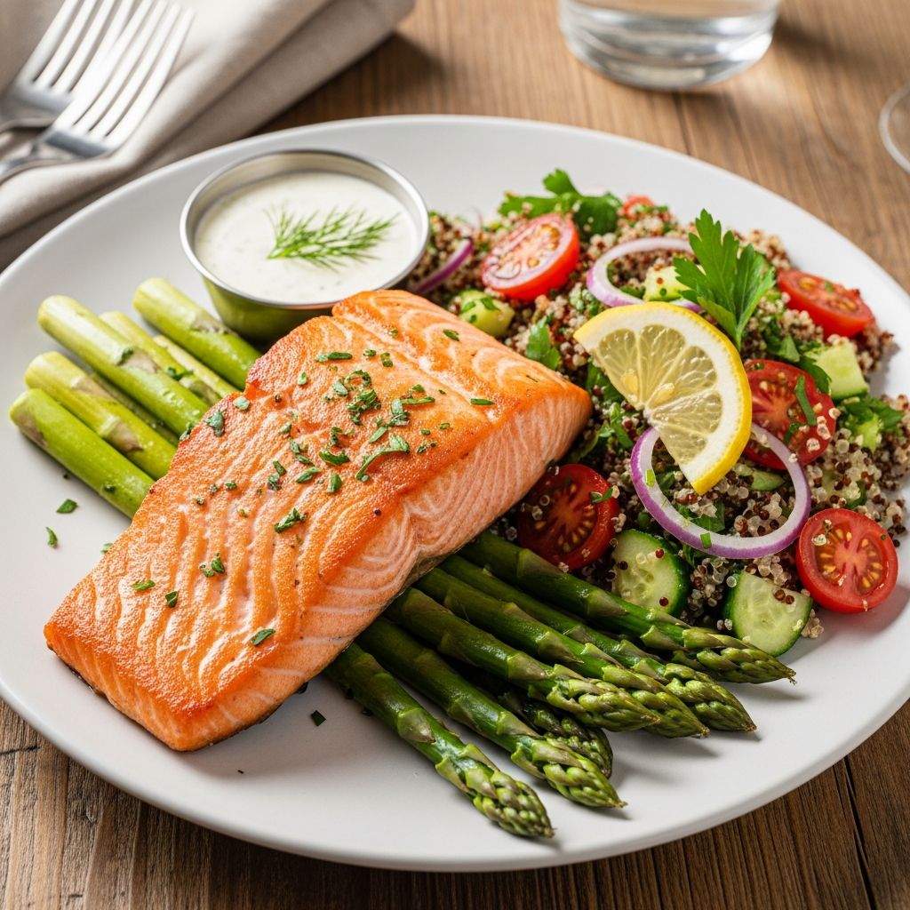Delicious, nutrient-packed salmon dinners with 30g+ protein per serving for easy weeknight meals.