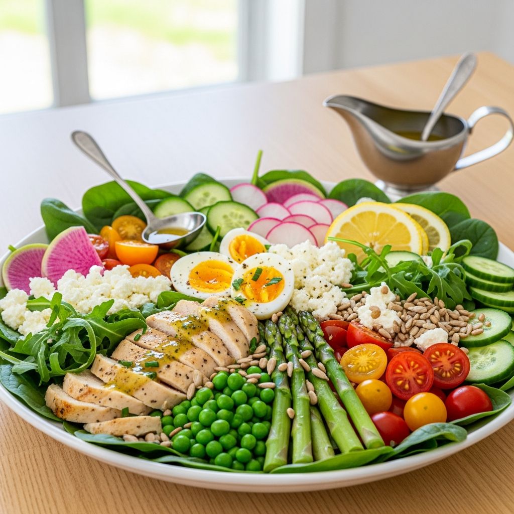 Delicious high-protein spring salads that promote satiety, support muscle maintenance, and aid sustainable weight loss.
