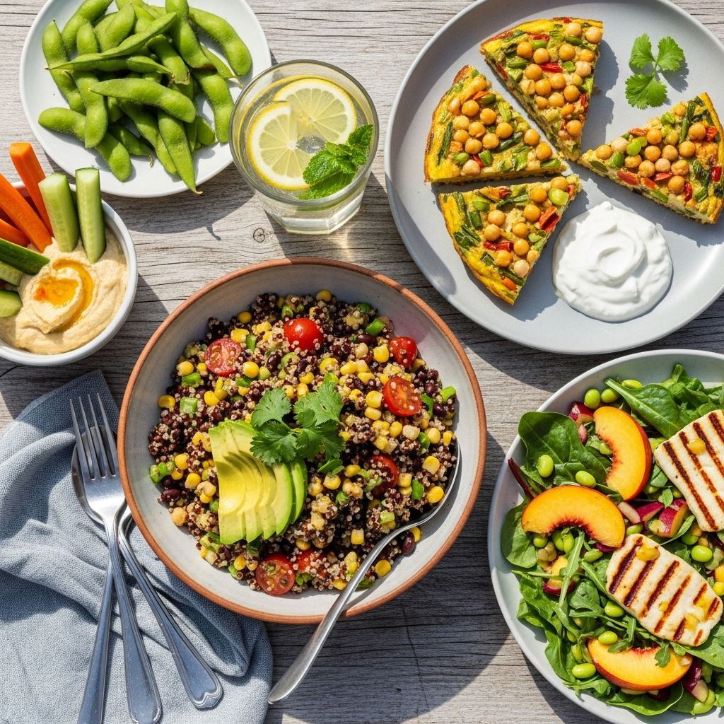 Delicious, refreshing high-protein vegetarian lunches perfect for summer days, packed with nutrients to keep you energized and satisfied.