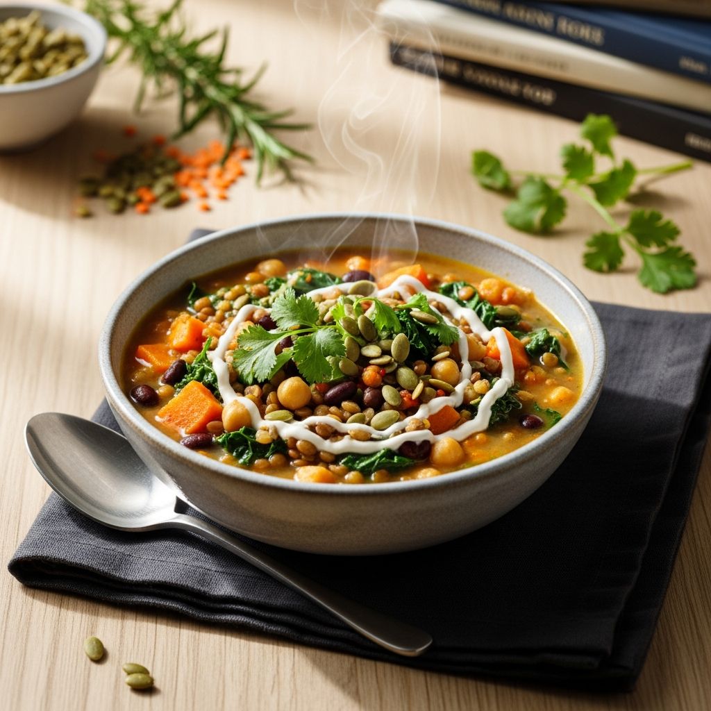 20 nourishing vegetarian soups packed with 15g+ protein per serving to keep you satisfied and fueled all day long.