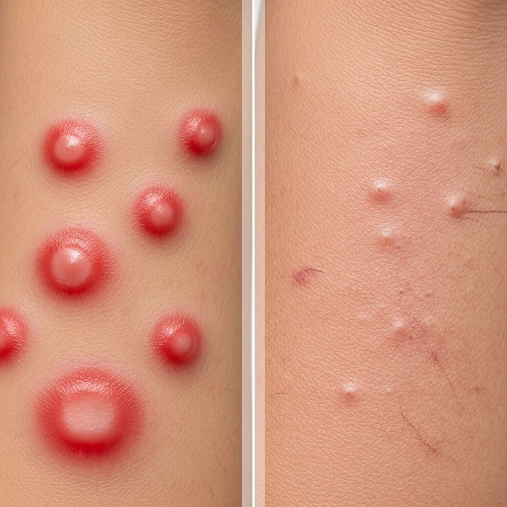 Understand the key differences between hives and eczema, including symptoms, causes, treatments, and when to seek medical help for itchy skin rashes.