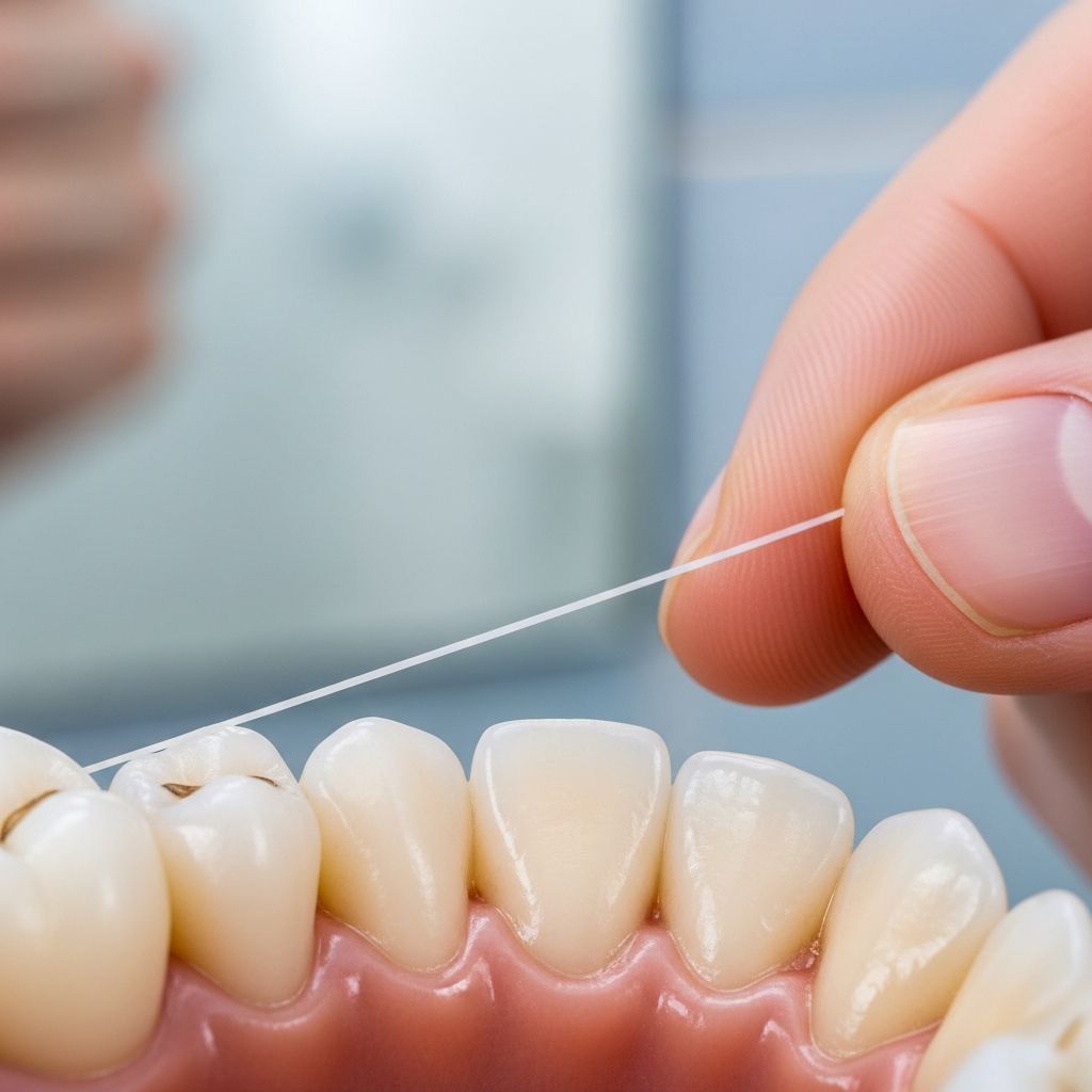 Dental experts recommend flossing once daily to prevent plaque buildup, gum disease, cavities, and even reduce risks of stroke and heart issues.