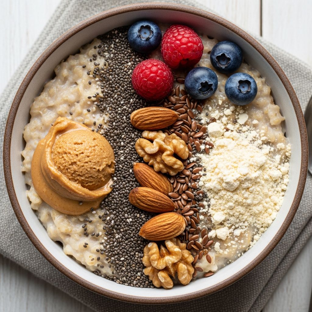 Boost your oatmeal's nutrition with these 12 simple ways to add protein, keeping you full and energized all morning long.