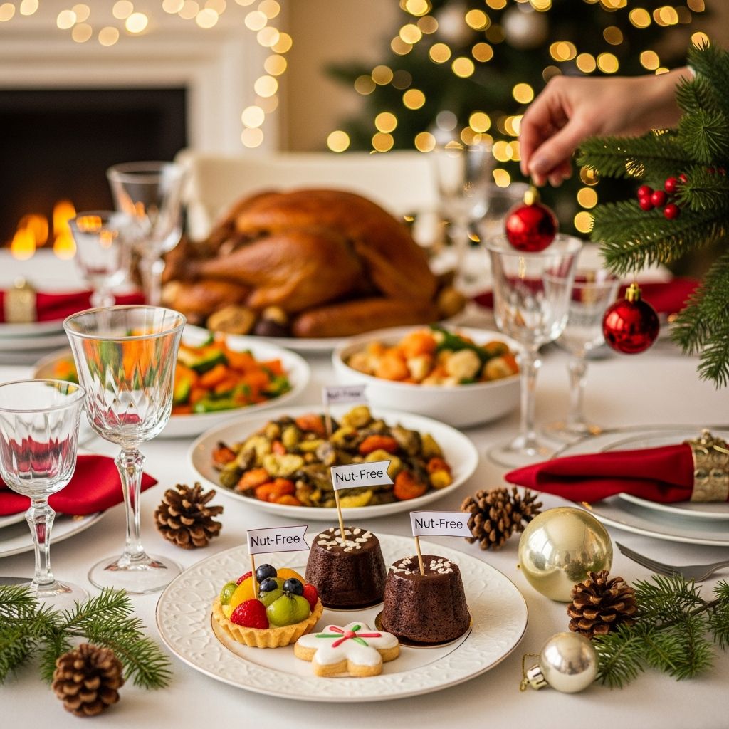 Practical strategies to safely enjoy Christmas festivities while managing nut allergies and preventing reactions.