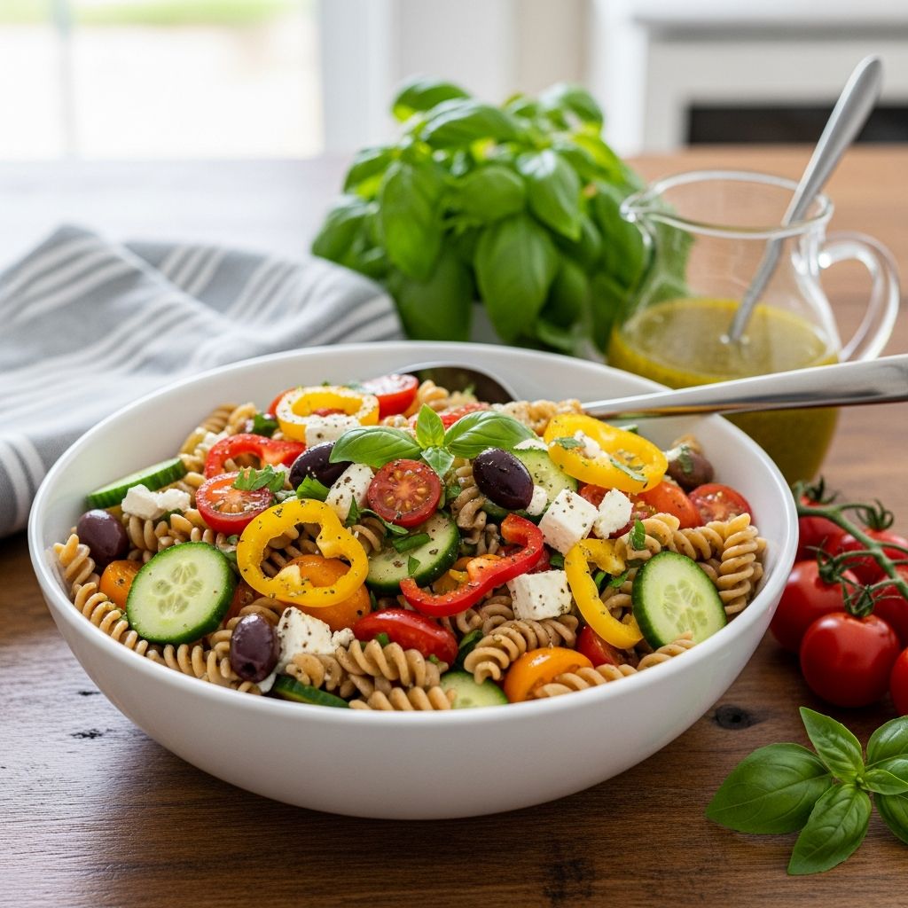 Transform your classic pasta salad into a nutritious powerhouse with simple swaps for more veggies, whole grains, and lighter dressings.