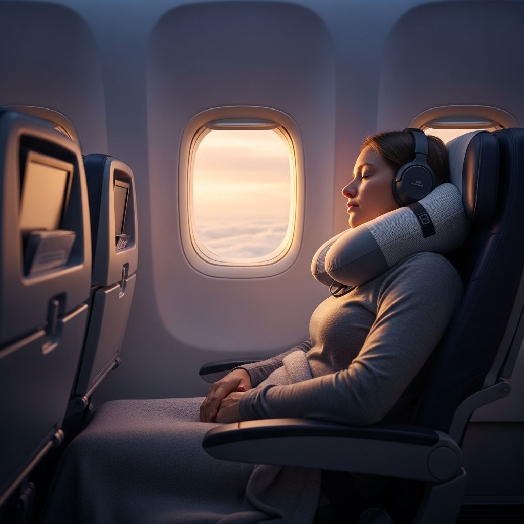 Expert tips to help you catch quality rest during flights, from choosing seats to using sleep aids safely.