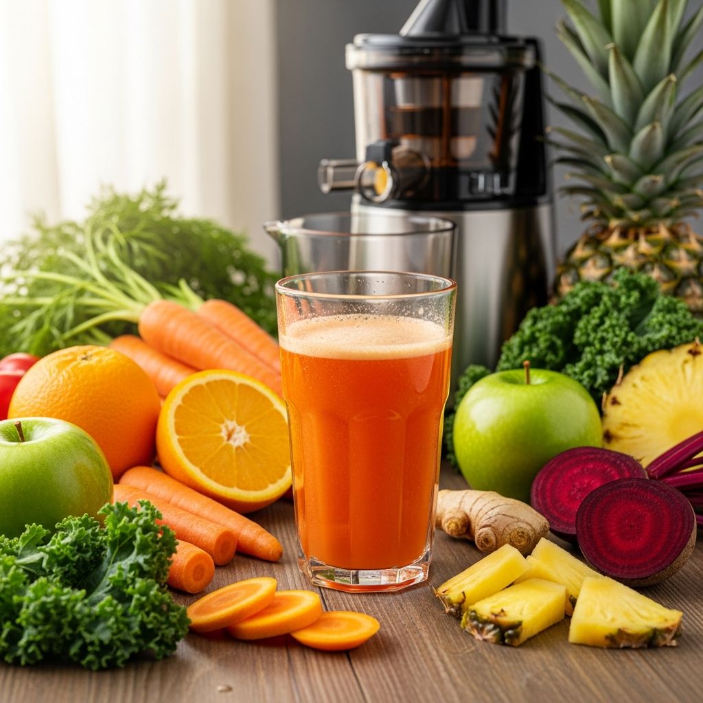 Kickstart your health with our beginner-friendly guide to juicing, featuring a simple 7-day plan packed with nutrient-rich fruits and veggies.