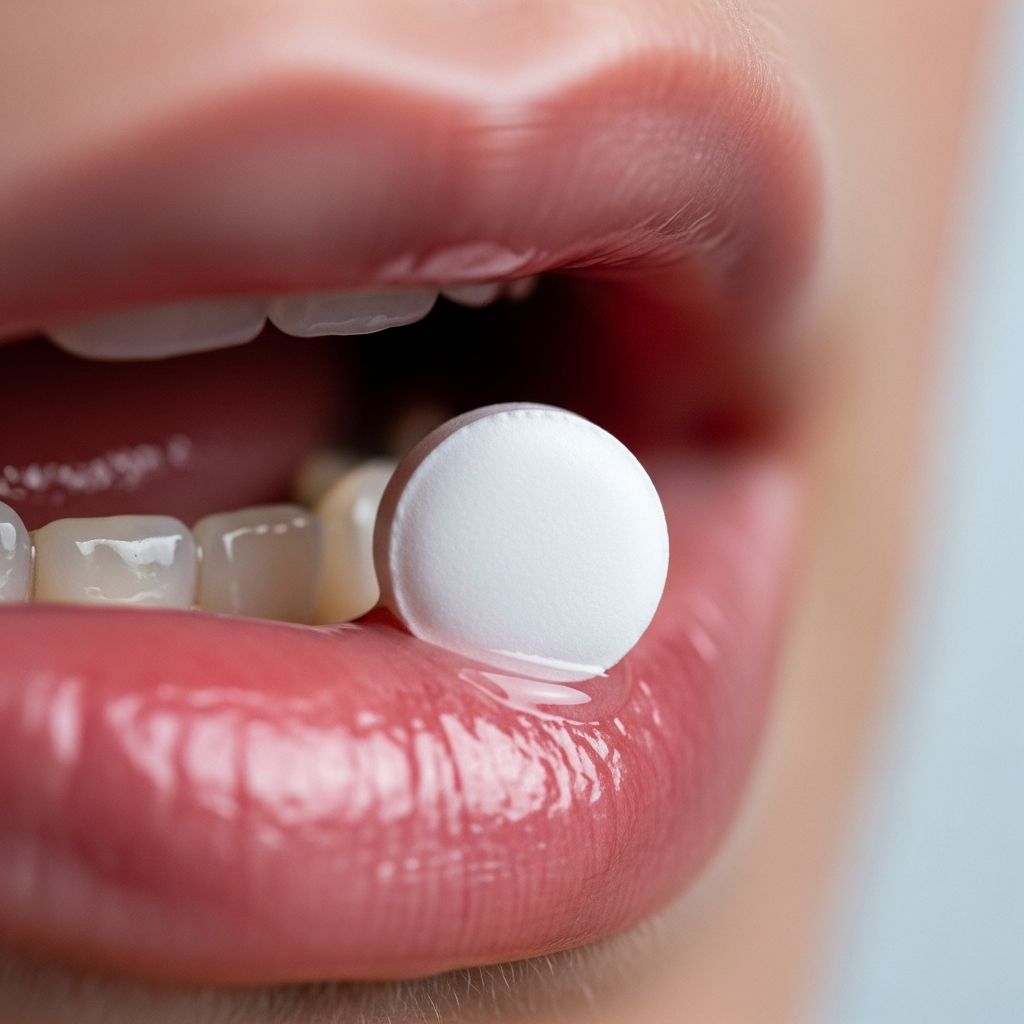 Fast relief for painful mouth ulcers with hydrocortisone buccal tablets.