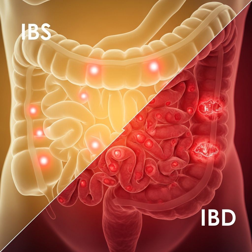 Understand the critical differences between IBS and IBD, including symptoms, causes, diagnosis, and treatment options for better management.