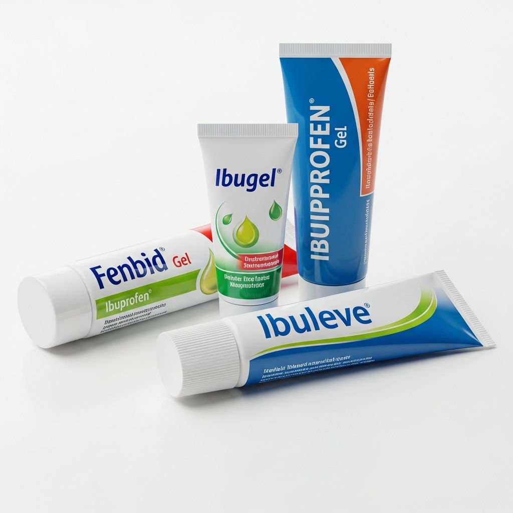 Effective topical relief for muscle pain, sprains, backache, and arthritis with ibuprofen gel brands like Fenbid, Ibugel, and Ibuleve.
